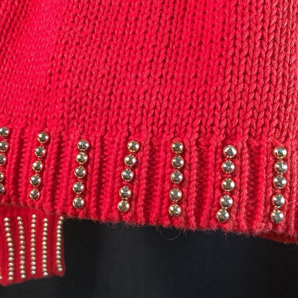 Vintage 80’s red Marmie West sweater. D113 Ramie/cotton Has not been laundered. - Picture 5 of 6